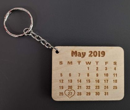 Ключодържател дата от календара