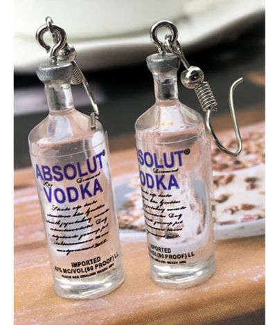 Комплект обеци и колие водка Абсолют