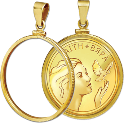 Сребърен медал „Талисман Вяра“ с позлата