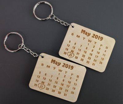 Ключодържател дата от календара