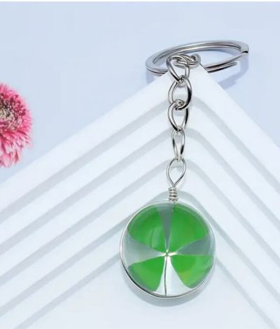 Ключодържател с истинска четирилистна детелина